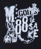MOZMOZ Godsake Pigment Crop Short Sleeve T-Shirt Black