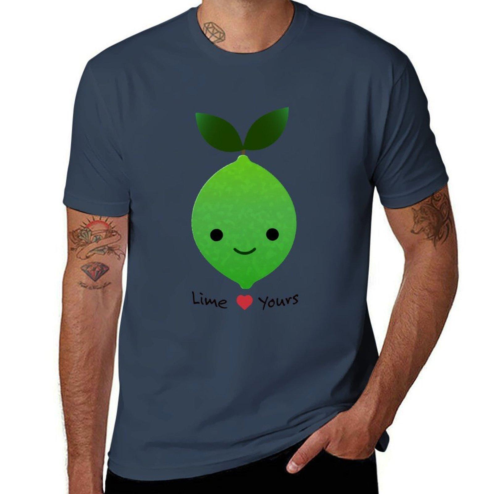 Lime Yours Kawaii Lime Tshirt Fashion Graphic Tee For Unisex S