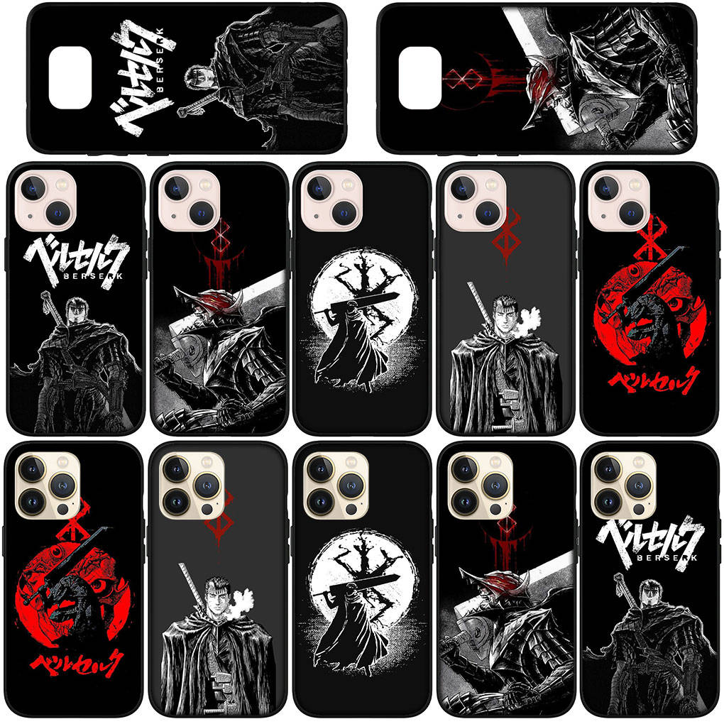 For Samsung Galaxy S24 S23 iPhone 16 15 14 Xiaomi Redmi Note 13 12 11 10 8 Plus 9 Pro 14C S9 Max X XR Phone Case Poster Berserk Guts OPPO Huawei Cover