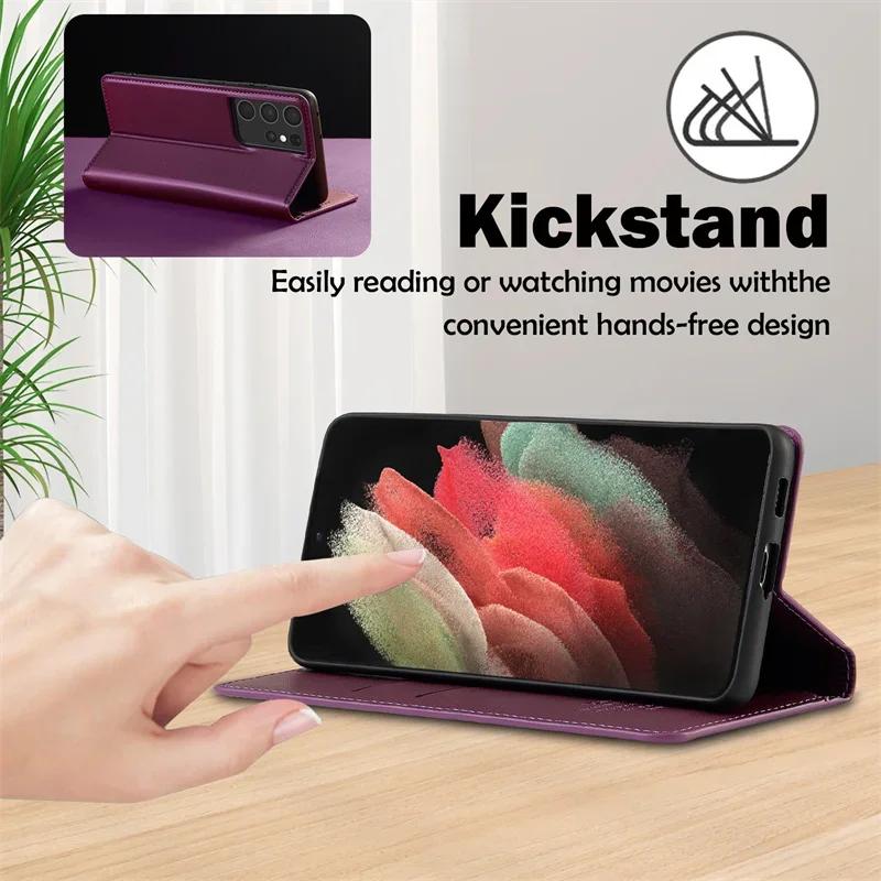 Funda Z Flip6 Fold 6 Coque for Samsung Galaxy Z Fold6 Fold5 Fold4 Flip5 Flip4 3 Magnetic Leather Long Strap Bag Phone Case Shell
