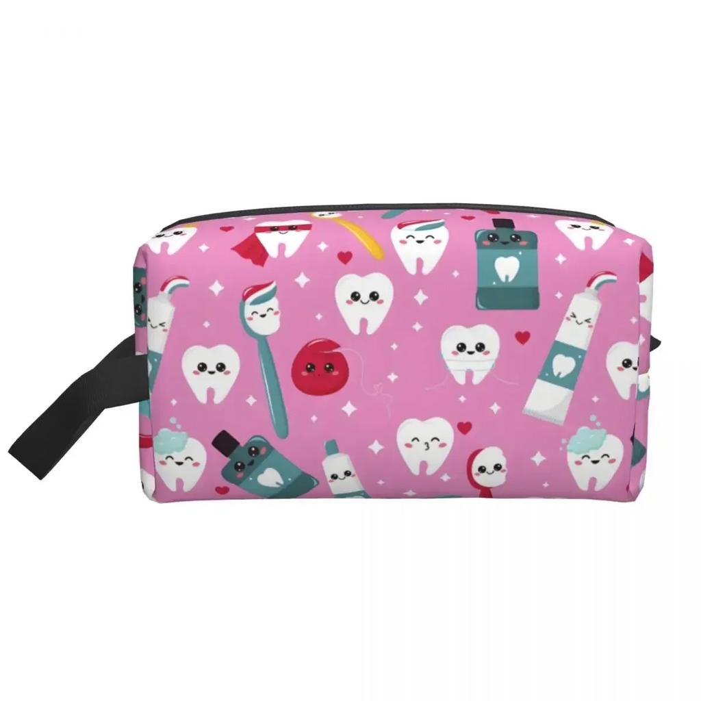 Tooth Makeup Bag for Women Travel Cosmetic Organizer Cute Care Health Storage Toiletry Bags