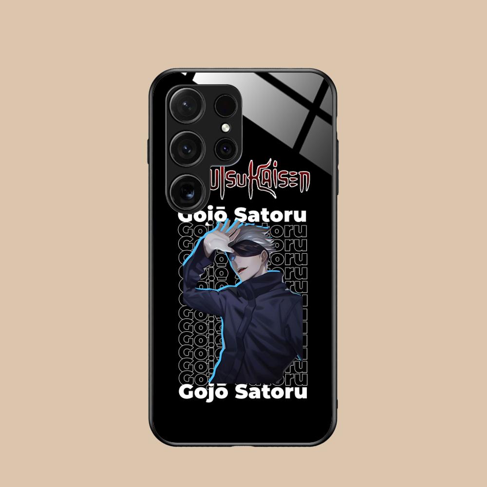 Coque de téléphone Satoru Gojo Jujutsu Kaisen pour Samsung Galaxy S26 S25 S24 S23 S22 S21 S20 Note20 Plus FE Ultra Housse Colorée en Verre