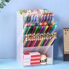 Large Transparent Slanted Pen Holder Desk Storage for Students and Children's Rooms