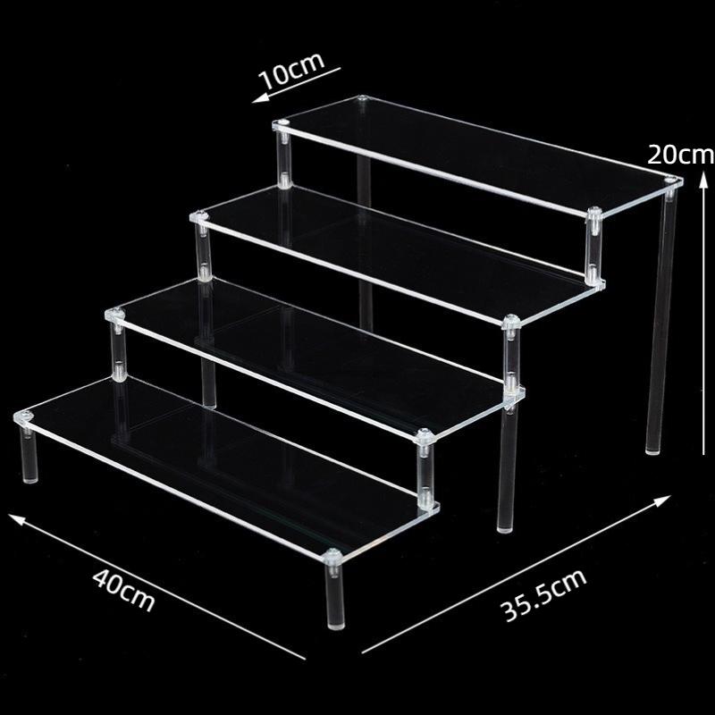 1-5 Tier Acrylic Display Stand,Clear Display Riser Rack for Cupcake,Perfume Doll Décor and Organizer Amiibo Funko POP Figures