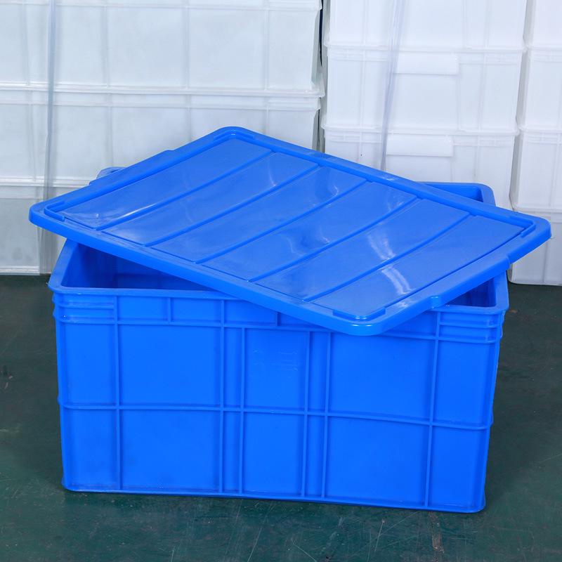 Durable PE Plastic Storage Box with Lid for Logistics and Food Light Sanitary Box 520×360×230 белый