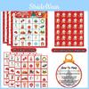 Christmas Seasonal Bingo Game Kit With Snowman Theme And Setup Props For Family Fun