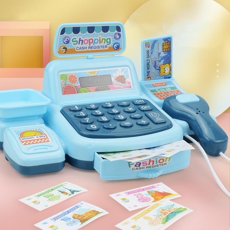 Simular Una Caja Registradora Simular Caja Registradora de Supermercado Juguetes Sonoros y Luminosos para Niños Juguetes para Jugar en Casa Juguetes de Compras