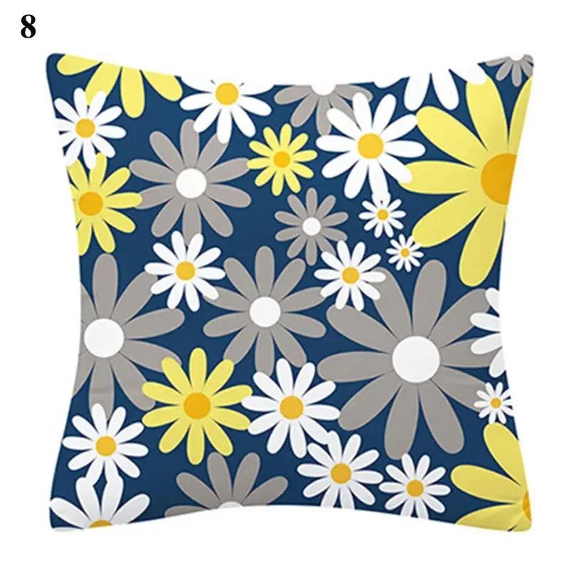 45*45Cm Flower Letter Print Cushion Cover Ployster Throw Pillows Sofa Home Decor Pillower Cover Decorative Pillowcase