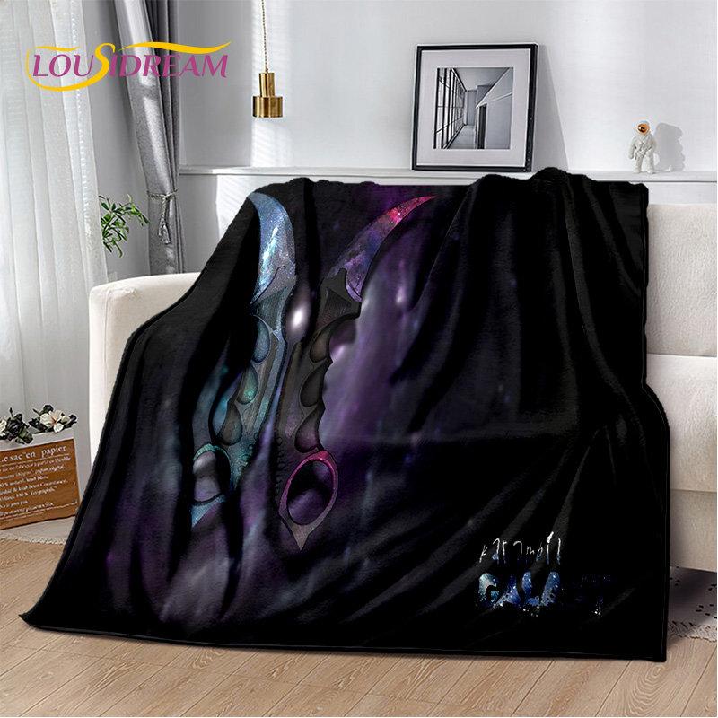 CS,knife,Swiss Knife Sword Games Soft Plush Blanket,Flannel Blanket Throw Blanket for Living Room Bedroom Bed Sofa Picnic Cover