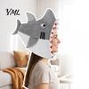 Funny Shark Hat for Parties Mask Adults/Kids, Plush Headgear, Adjustable Costume Hood Halloween Theme Photo Prop Unique Prank Gift Friends