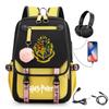 3 Piece School Backpack Set for Students Large Capacity Oxford Cloth Schoolbag with Shoulder Strap and Pencil Case