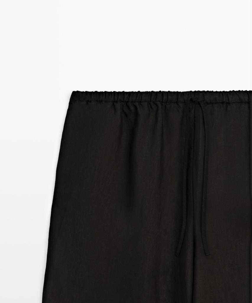 Masimodutti Fluid Pintuck Wide Leg Pants