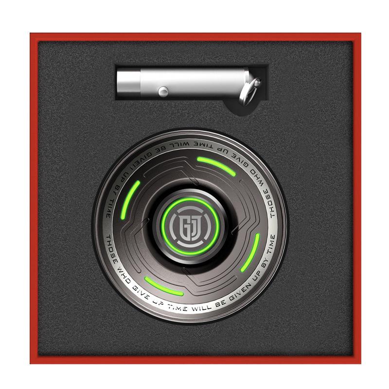 

SCIONE Multi-combination Fingertip Gyro Luminous Alloy Long-Time Luminous Finger Finger Decompression Artifact Toy сірий