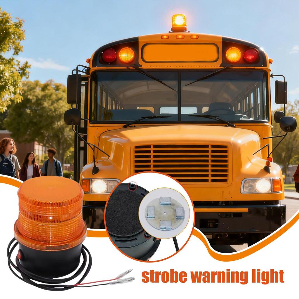 LED Strobe Lights DC12-72V LED Flashing Alarm Lamp Vehicle Strobe Light For Outdoor Truck Trailor Motorcycle Airport School Bus