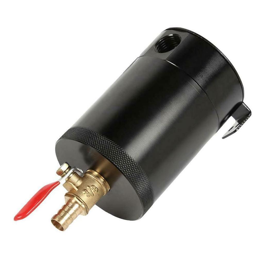 Universal Oil Catch Can Compact Baffled 2 Port Aluminum Reservoir