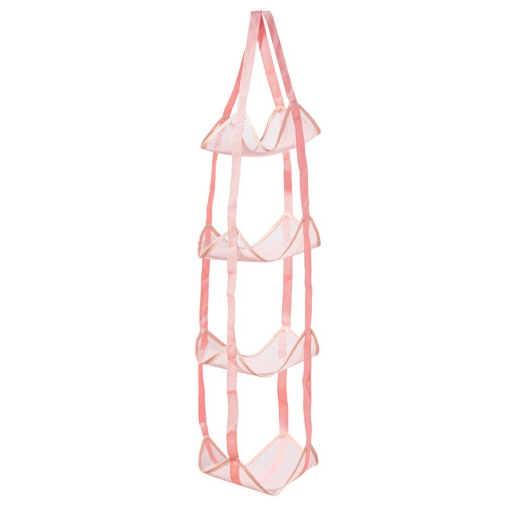 Wall Mounted Ball Storage Hanging Bag Large Capacity 3/4 Layers Basketball Storage Bag Durable Space Saving