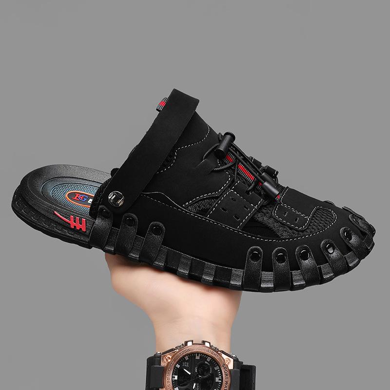 2025 Summer New Fashion Sandals Casual Non-slip Wear-resistant Outdoor Dual-purpose Cool Slippers Soft-soled Wading Beach Shoes