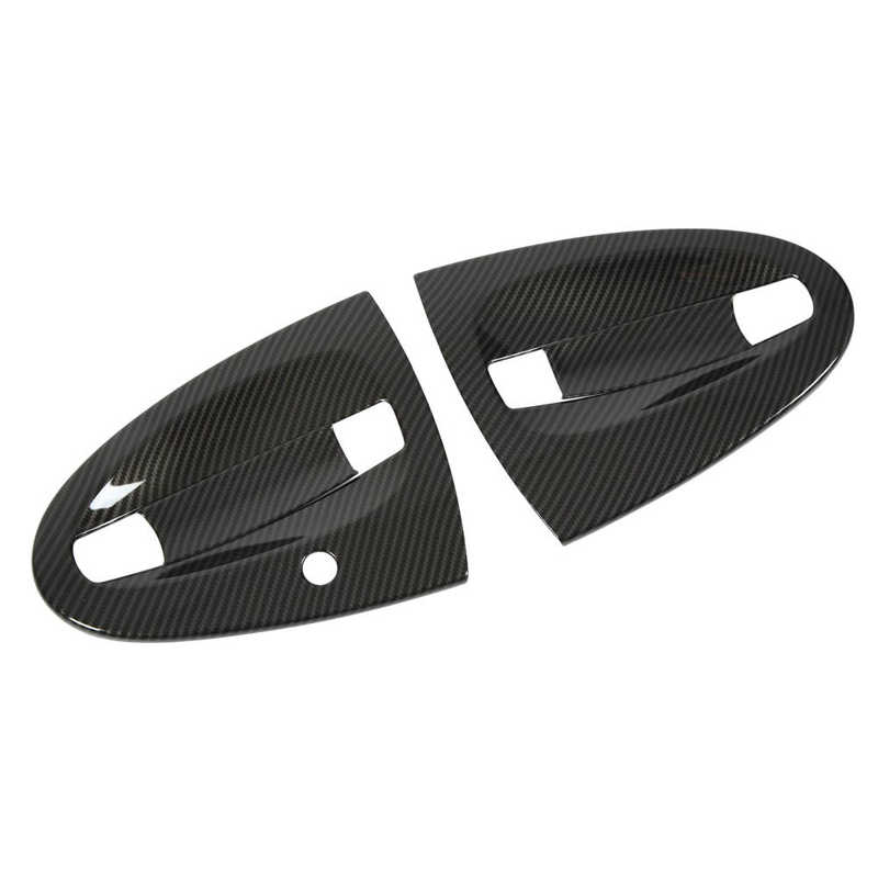 4ks Carbon Fiber Style Carbon Fiber Style Car Exteriér Dveřní Rukojeť Kryt misky Výměna obložení pro Smart Fortwo W451
