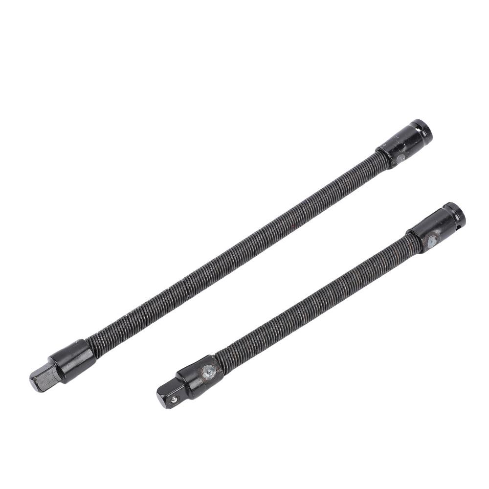 

2pcs 1/2 Inch Drive Flexible Socket Extension Bar Spring Steel 250mm 350mm Bendable Socket Extender S2 Alloy Steel хакі