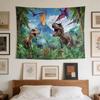 Huge Jurassic Dinosaur Tapestry Wall Hanging Prehistoric Jungle Safari Theme Art Bedroom Decor Giant Dino Mural Illustration
