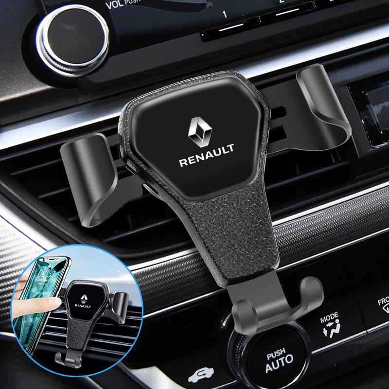 Hub Caps Gravity Car Phone Holder Air Vent GPS Stand Accessories For Renault Clio Koleos Megane Espace QM6 Kadjar Captur Scenic