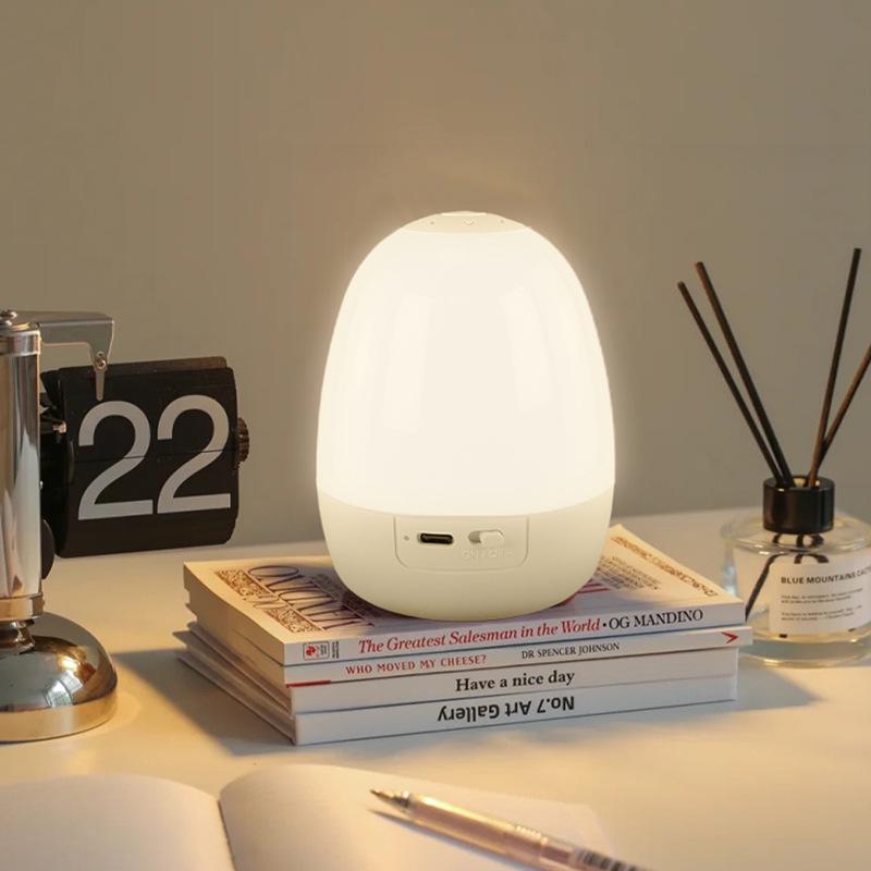 Egg-Shaped Touch Control Night Light: Eye-Friendly, Cross-Border Design for Baby Feeding & Bedside Use