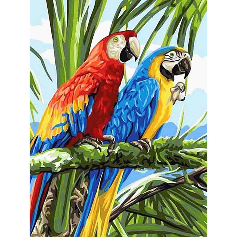 Full Square Diamond Painting Parrot Animals Bird Mosaic Diamond Embroidery Scenery Cross Stitch Home Decoration New Year Gift