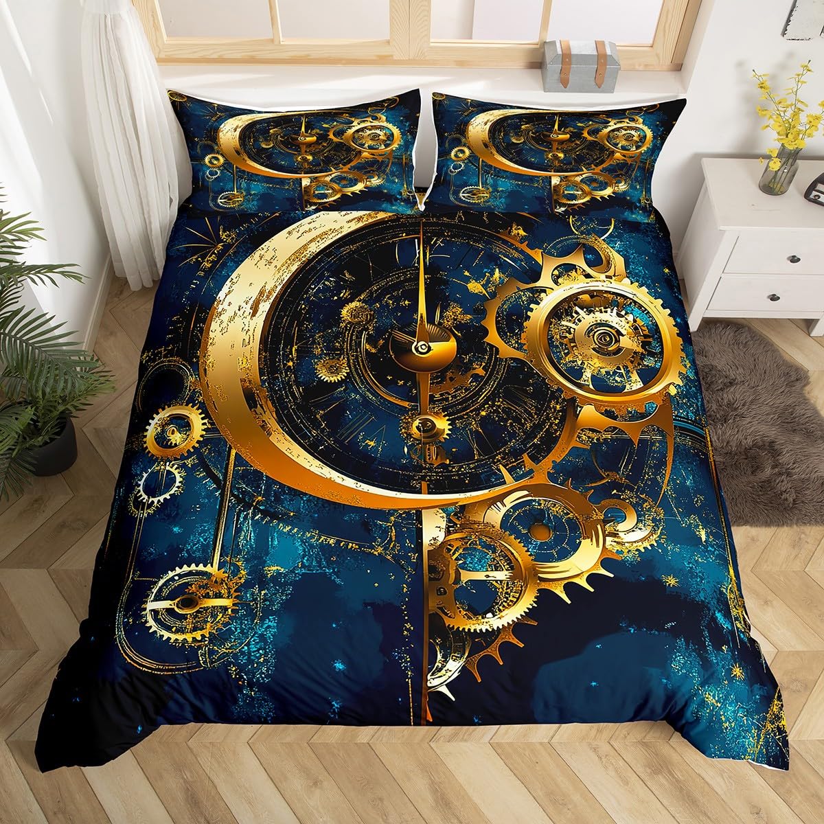 

Comforter Mechanical Gearwheel For Teens Adults Industrial Bedding Set Bedroom Decor 2 S 1 No Comforter Comforter (quilt)-EU Single(135*200cm)3pcs