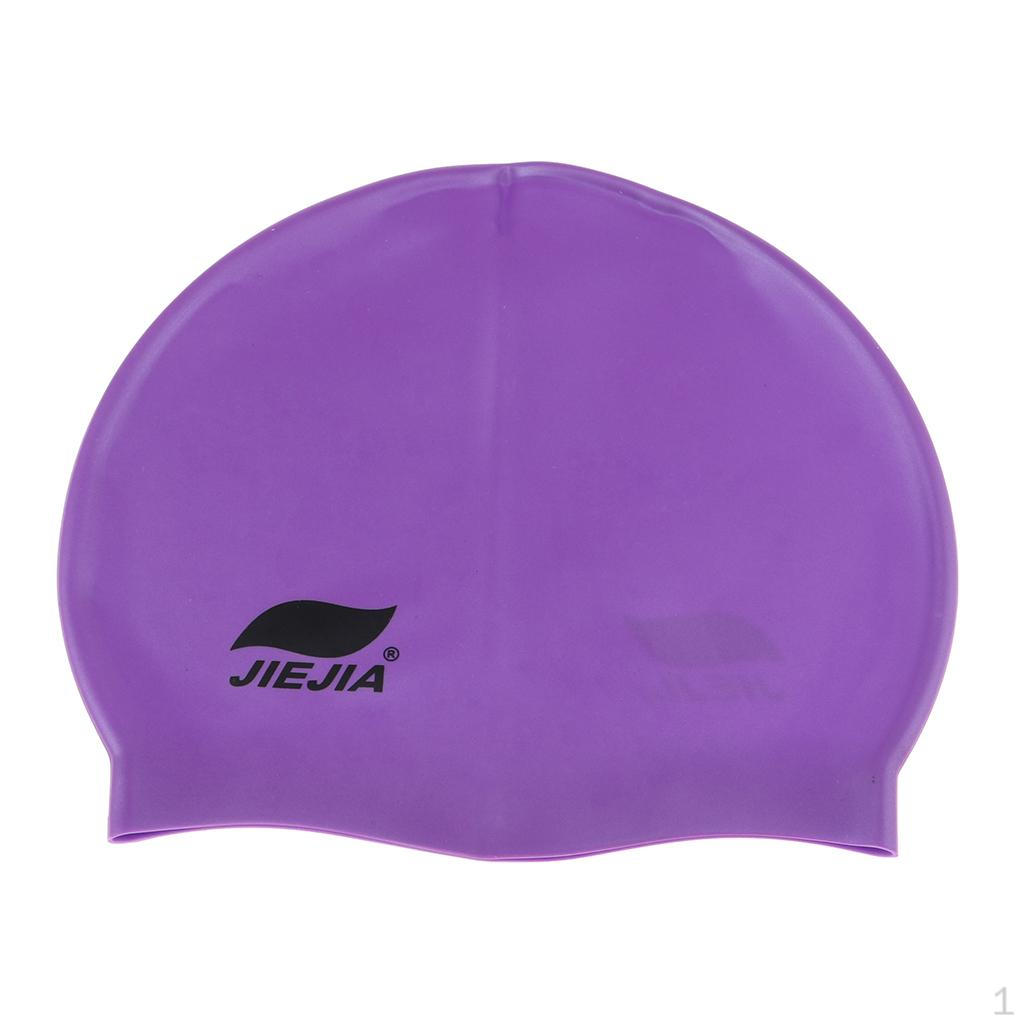 Adult Kids Silione Swimming Hats Universal Head Wear for Beach Swim Surfing Diving фиолетовый