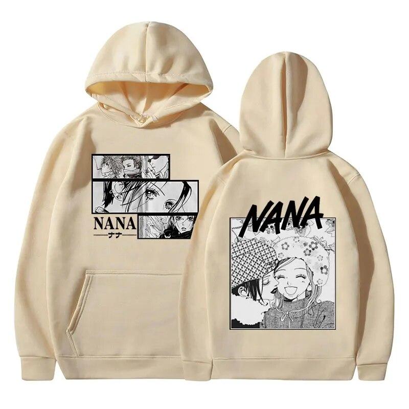 Anime Nana Osaki Black Stones Hoodies Men's Fashion Casual Long Sleeve Pullovers Harajuku Oversized Sweatshirts Streetwear Y2k