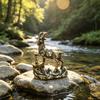 Metal Zodiac Goat Statue Handmade Sheep Ornament 1Pcs Artistic Table Decor for Home Office Souvenir Gift