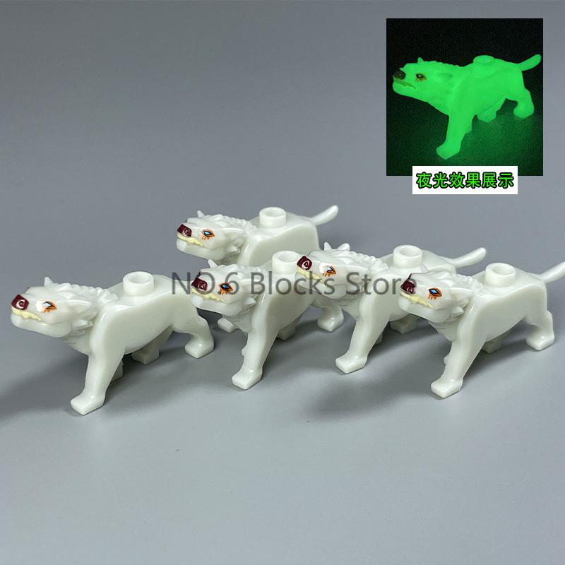 MOC Animali Blocchi da Costruzione Zoo della Foresta Tigre dai Denti a Sciabola Orso Alce Elefante Aquila Squalo Scimmia Leone Giocattolo Mini Mattoncino Regalo per Bambino S09
