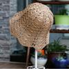 Women's Hollow Hat 2025 New Folding Woven Straw Hat Beach Hat Women's Sunscreen Small Fresh Sun Hat