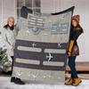 Airport Runway Map Print Blanket Soft Comfortable All Seasons Suitable Sofa Office Nap Travel Birthday Gift Christmas Present