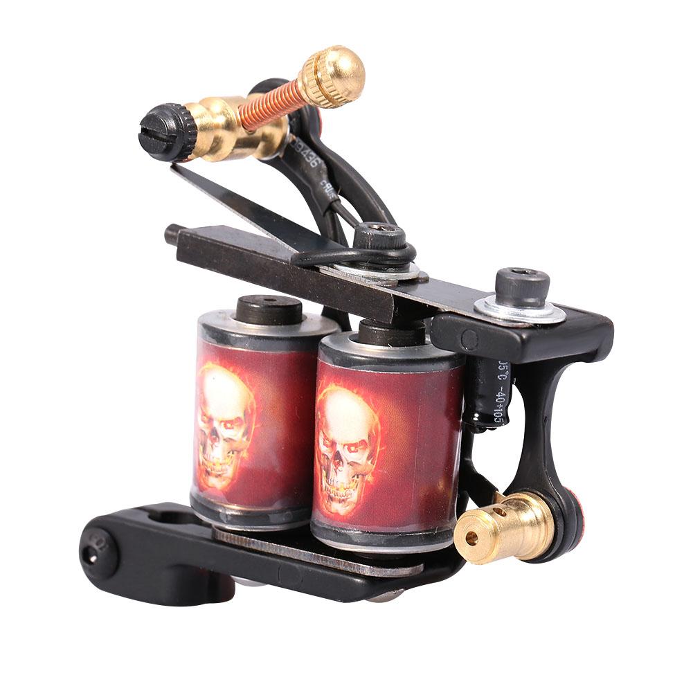 Professional 10 Warp Coil Tattoo Machine Portrait Pattern Tattoo Gun Shader Liner