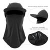 Summer Outdoor Sunscreen Cooling Face Shield With Hat Brim Water Absorption Breathable for Cycling Running Sportblack