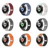 Horizontal Stripes Two Color Magnetic Silicone Watch Band 22mm Replacement Sport Strap