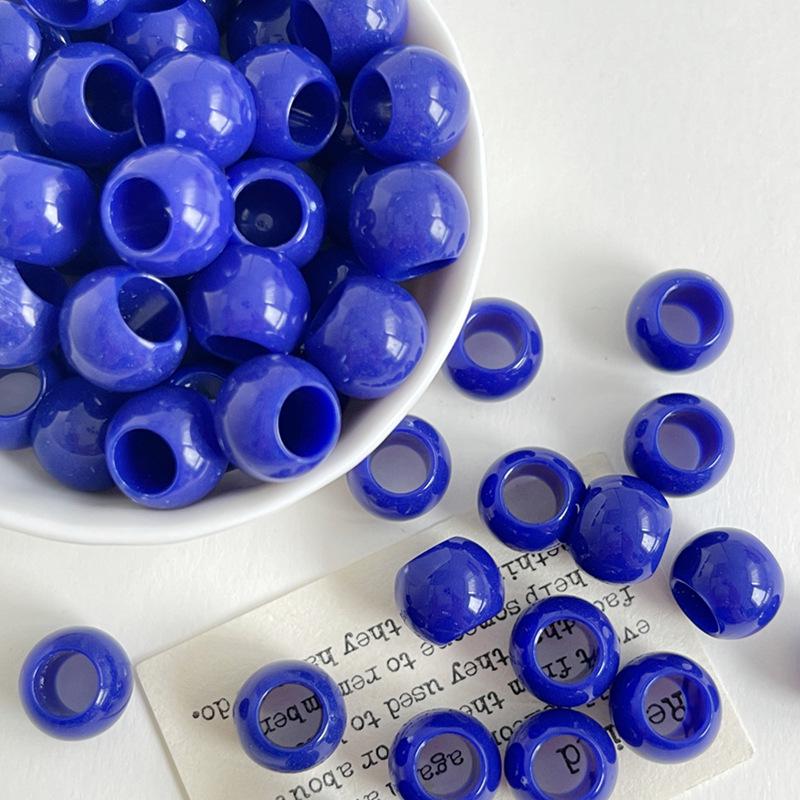 12x10mm Solid Color Acrylic Macaron Beads for DIY Shoelaces, Bag Chains & Weaving Accessories