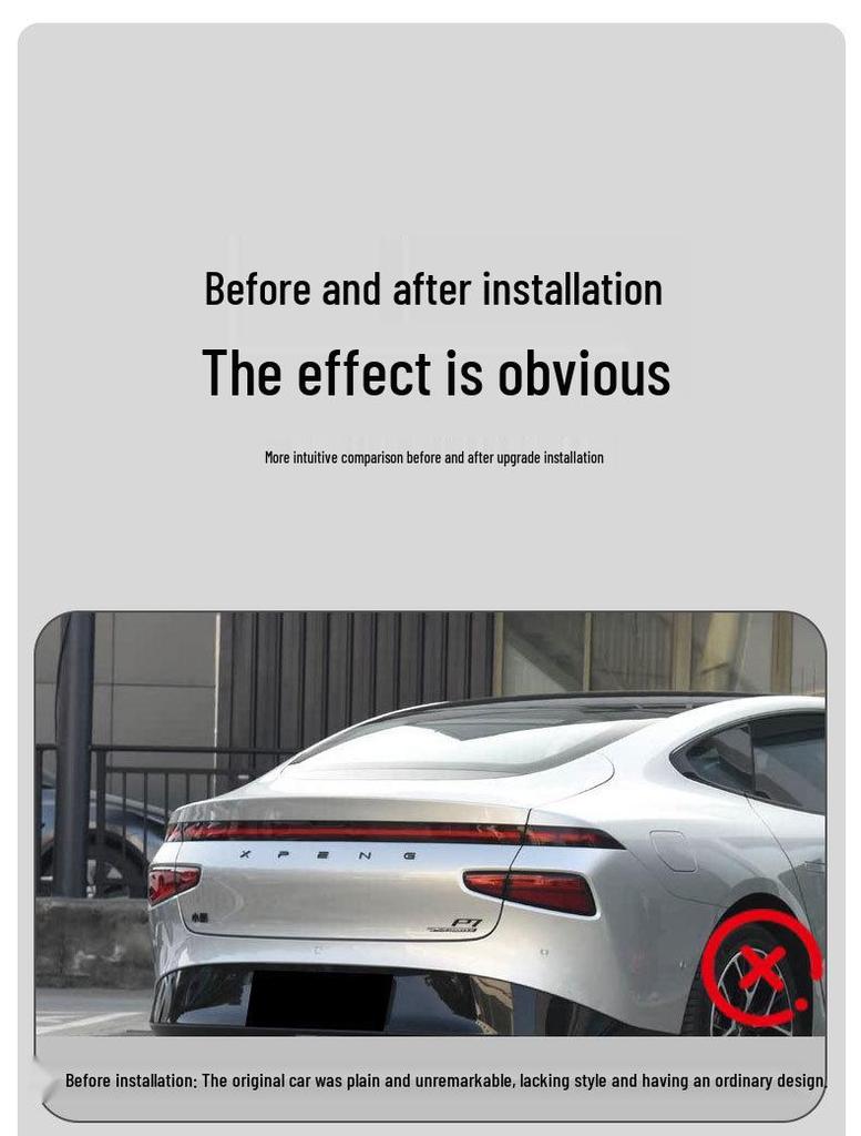 XPeng P7 No-Drill Blade Style Sport Spoiler - Dedicated Car Accessory