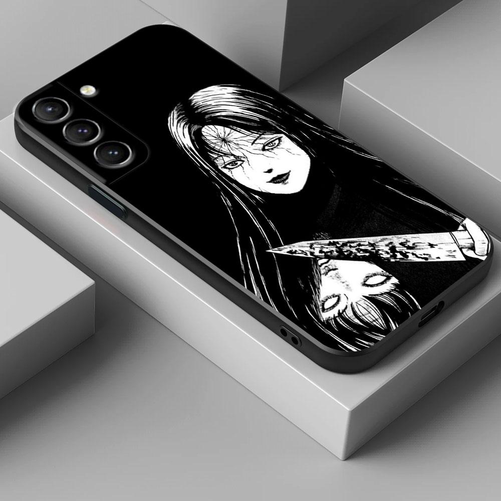 Horror Comic T-Tomies Junjis Ito Manga S25Ultra Case For Samsung Galaxy S25 S24 S23 S20 S21 FE S22 Ultra S10 Plus 5G Phone Cover