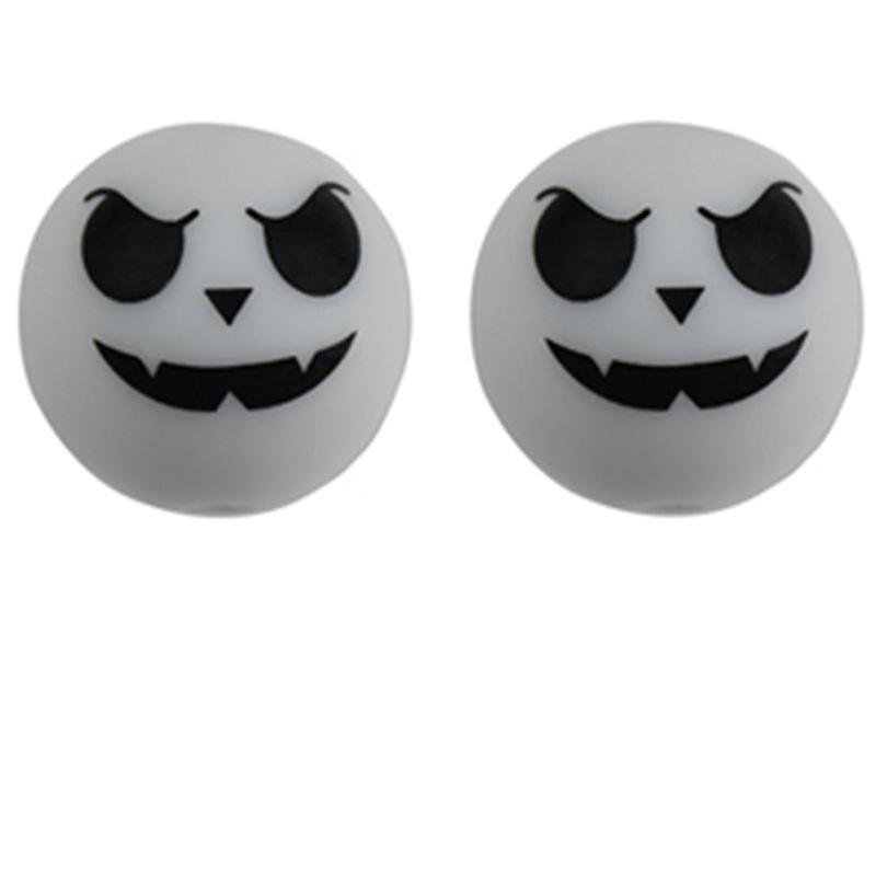 10PCS/Lot 15MM Christmas Tree Snowflake Halloween Pattern Food Grade Silicone Beads For DIY Making Bracelet Keychain Accessories