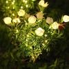 Garden Light Solar Powered Flower Shape Outdoor Yard Light Waterproof Scratch-Resistant Small Size Garden Lamp
