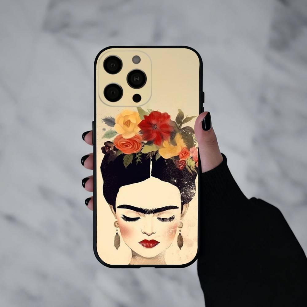 F-Frida-A K-Kahlo-g A-Art  Phone Case For iPhone 17pro, 16,15,14,13,12,11 X XR Plus,Others Soft Black Cover
