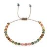 Multicolor Natural Stone Gold Spacer Beads Adjustable Beaded Bracelet Women Casual Travel Accessories Bracelet Gift for Friends