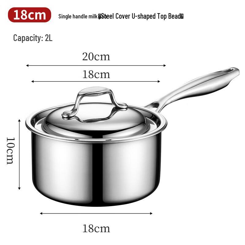 

CMAOS Thickened 3-Layer Stainless Steel Milk Pot