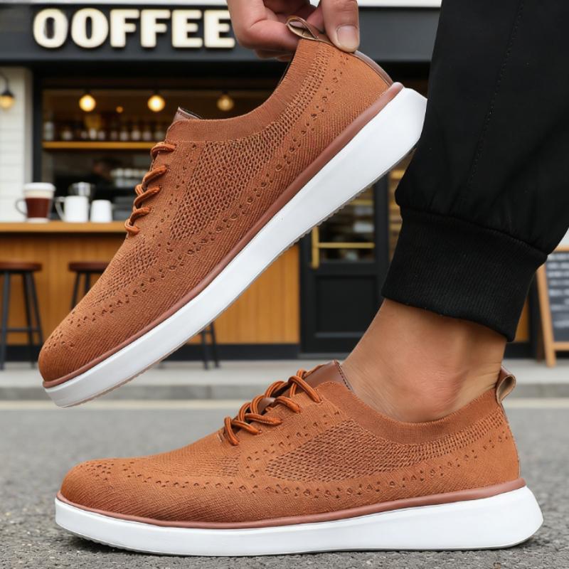 Comfortable Men's Knit Sports Shoes Soft Sole Breathable Lightweight N-slip Casual Sneakers for Walking Running Indoor Outdoor