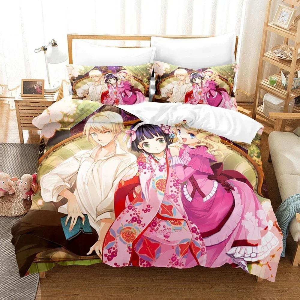 

3D Anime Croisée In A Foreign Labyrinth Bedding Set Single Twin Full Queen King Size Bed Set Adult Kid Bedroom Duvetcover Sets 70x133cm 2pcs