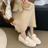 Fashion New Style Fashion Fur Flats Women Loafers Short Plush Warm Cotton Shoes Comfortable Trend Designer Walking Shoes Casual Femme