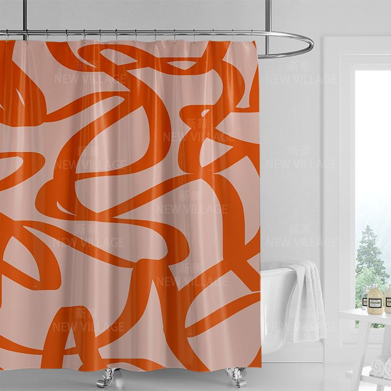 

Mystical Bohemian Cat Shower Curtain - Blue Cat with Green Eyes, Suns & Symbols, Adds Unique Magical Touch, High-Quality Fabric 90x180cm