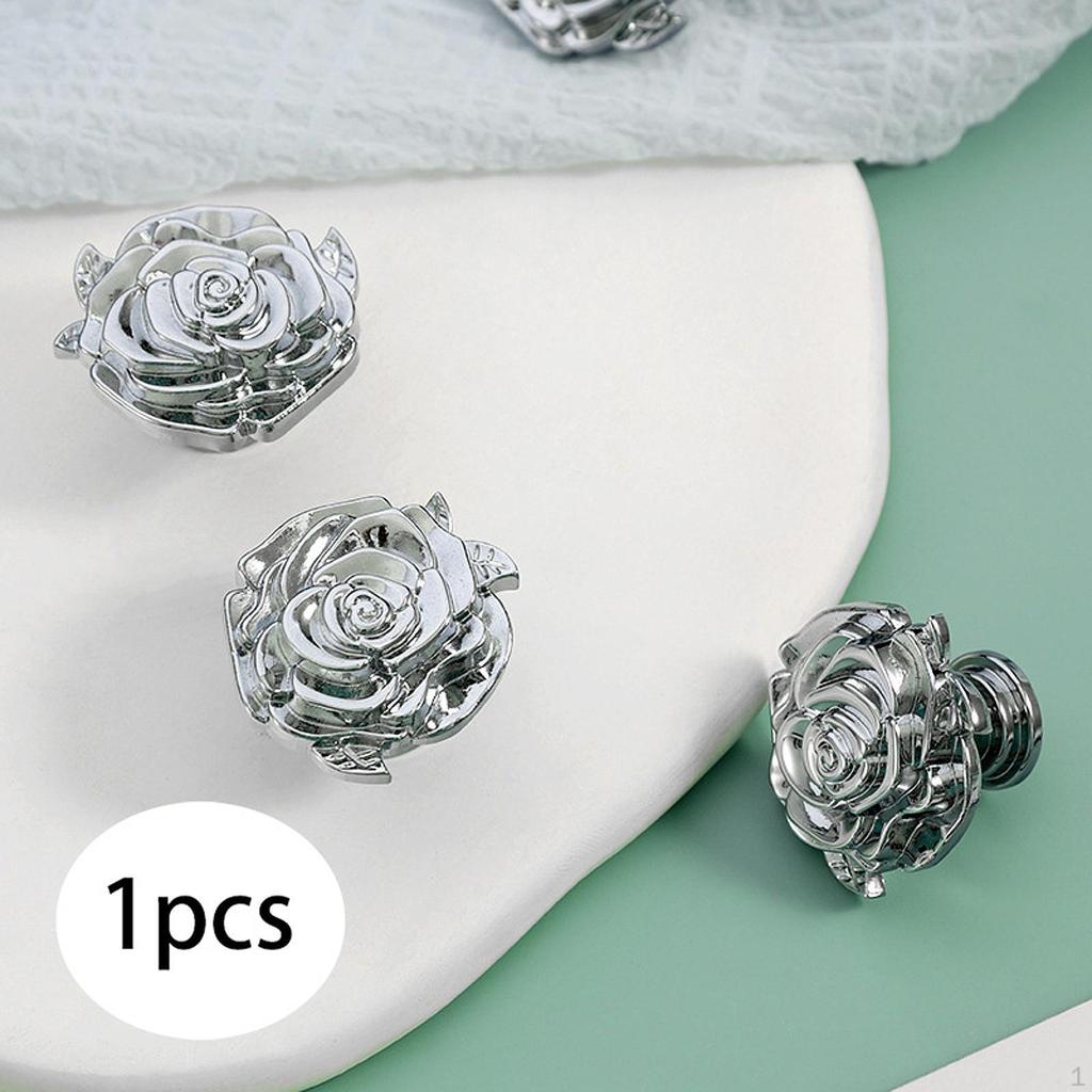 Messing Rose Skap Skuffehåndtak Kjøkkenknott Dekorativ Enkel å Installere Møbeldørknott